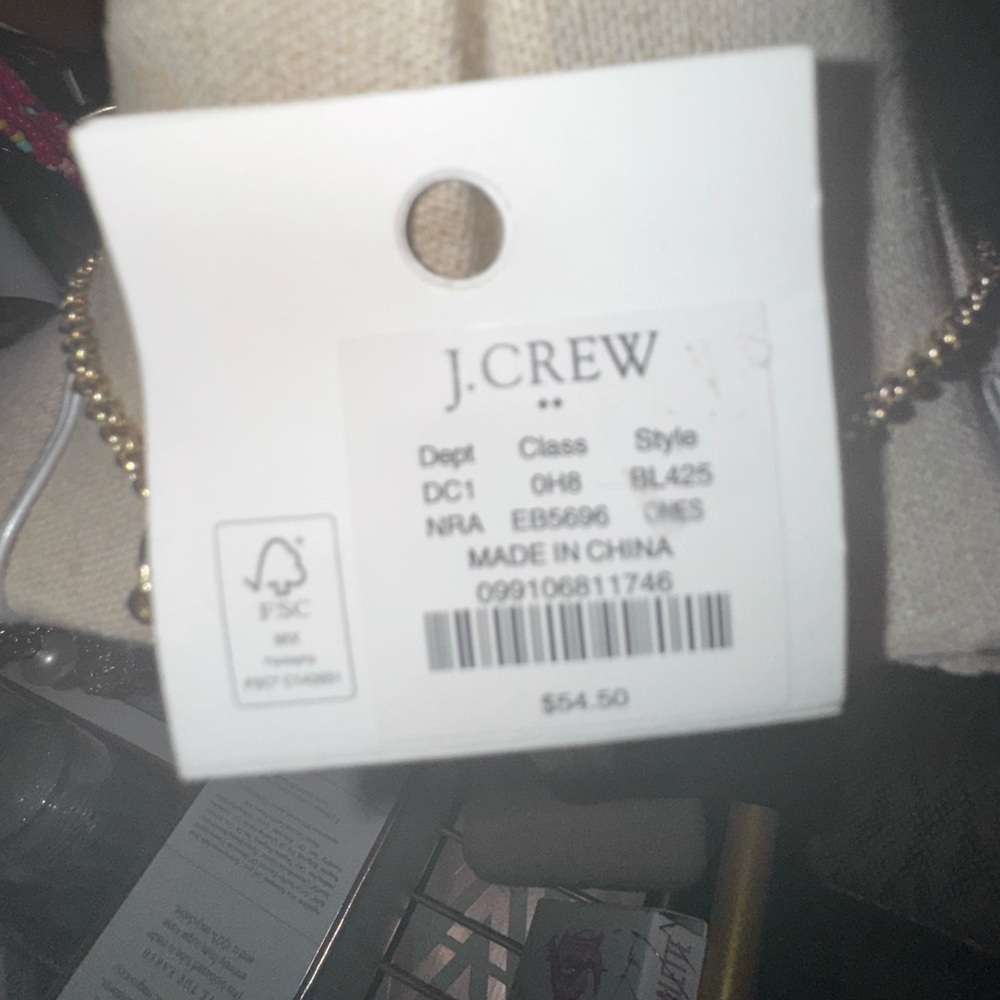 J Crew gold jeweled multicolor stone necklace - Picture 2 of 2